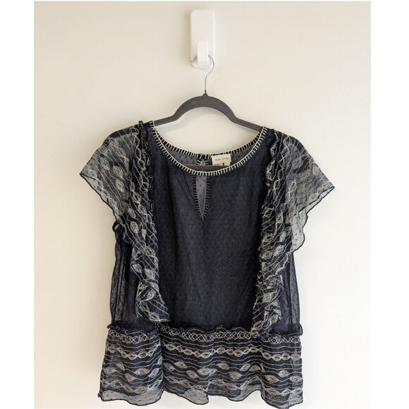 Anthropologie Maeve Sloane Dotted Top - Picture 4 of 7